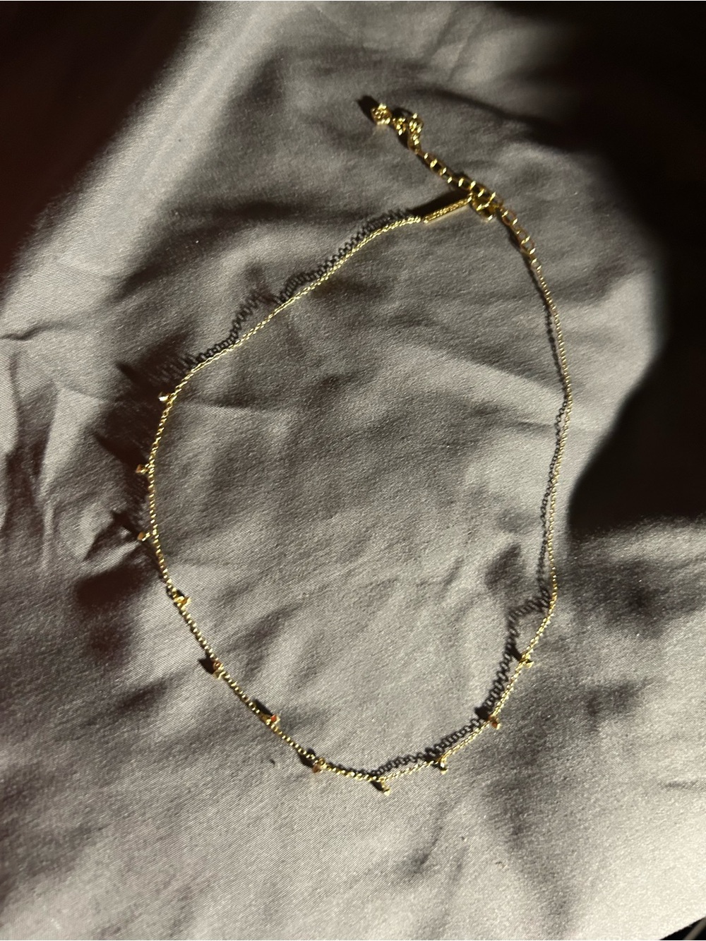 Delicate Gold Beaded Women's Necklace